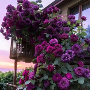 Роза Плетистая Плум Пэшн купить по цене от 610р. в интернет-магазине «Посадика» с доставкой почтой в в Курильске и по всей России – [изображение №1].